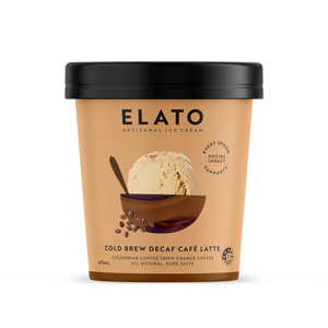Cold Brew Decaf Cafe Latte Ice cream - dark roasted Colombian beans that gives this ice cream its authentic coffee taste made with cold brew to infuse flavour without bitterness